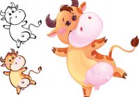 Top Cow Jumped Over The Moon Clip Art Vector Graphics And Clever Clipart Simplistic 14